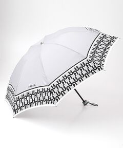 雨傘 折りたたみ傘 レディース ツイルボーダーアーチロゴ
