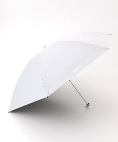 日傘 晴雨兼用折りたたみ傘 軽量 無地 シャンブレー ロゴ