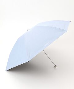 日傘 晴雨兼用折りたたみ傘 軽量 無地 シャンブレー ロゴ