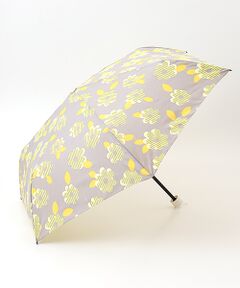 雨傘 折りたたみ傘  耐風ミニ 55cm UV ストライプフラワー