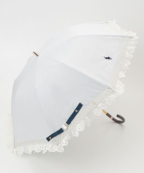 晴雨兼用日傘 折りたたみ傘 エンブフリル／遮光 遮熱 UV 日傘】ポロ ラルフ ローレン(POLO RALPH LAUREN)エンブフリル