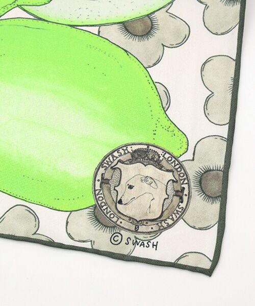 MOONBAT / ムーンバット マフラー・ショール・スヌード・ストール | ネックアイテム  シルクツイルスカーフ Citrus 68×68cm 日本製 | 詳細3