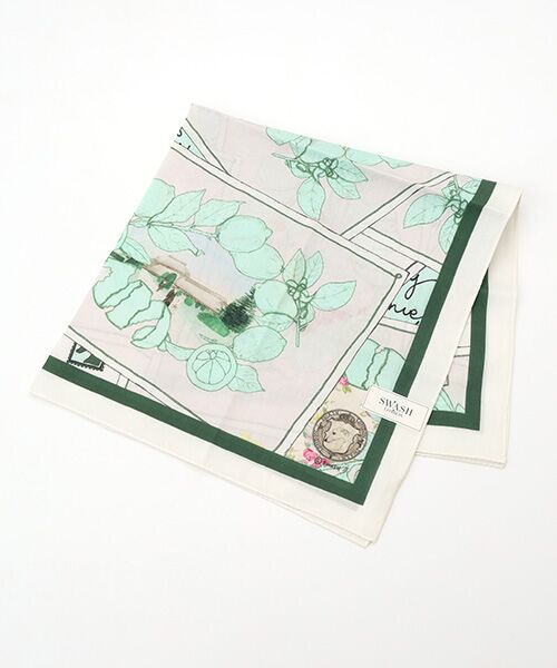 MOONBAT / ムーンバット マフラー・ショール・スヌード・ストール | ネックアイテム  ハンカチーフ Picture Postcard 52×52cm 日本製 | 詳細1