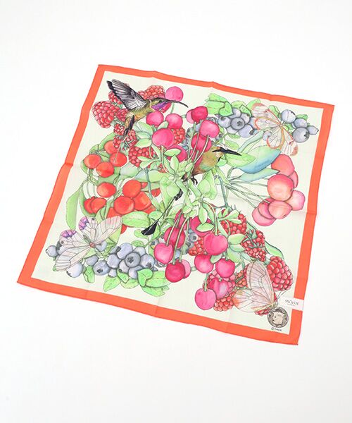 MOONBAT/ムーンバット ネックアイテム ハンカチーフ Cherry Berry 52×52cm 日本製 ベージュ FREE MOONBAT/ムーンバット ネックアイテム ハンカチーフ Cherry Berry 52×52cm 日本製 ベージュ FREE