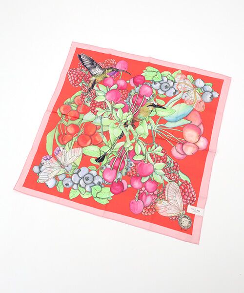MOONBAT/ムーンバット ネックアイテム ハンカチーフ Cherry Berry 52×52cm 日本製 レッド FREE MOONBAT/ムーンバット ネックアイテム ハンカチーフ Cherry Berry 52×52cm 日本製 レッド FREE
