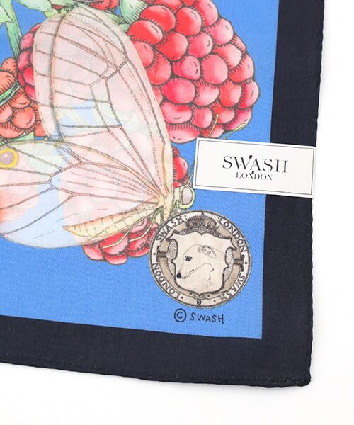 MOONBAT / ムーンバット マフラー・ショール・スヌード・ストール | ネックアイテム  ハンカチーフ Cherry Berry 52×52cm 日本製 | 詳細3