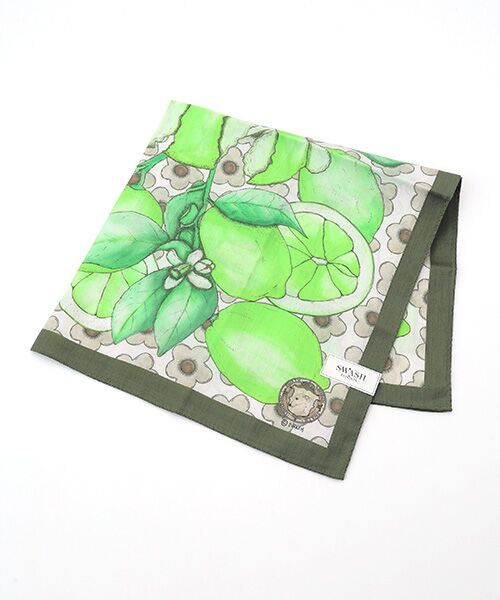 MOONBAT / ムーンバット マフラー・ショール・スヌード・ストール | ネックアイテム  ハンカチーフ Citrus 52×52cm 日本製 | 詳細1