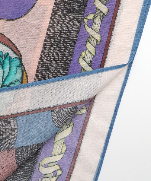 MOONBAT / ムーンバット マフラー・ショール・スヌード・ストール | ネックアイテム  コットンスカーフ Abstract Amusement 66×66cm インド製 | 詳細5