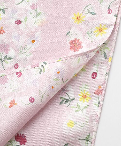 MOONBAT / ムーンバット マフラー・ショール・スヌード・ストール | ネックアイテム  シルクツイルスカーフ フローラル 58×58cm | 詳細1