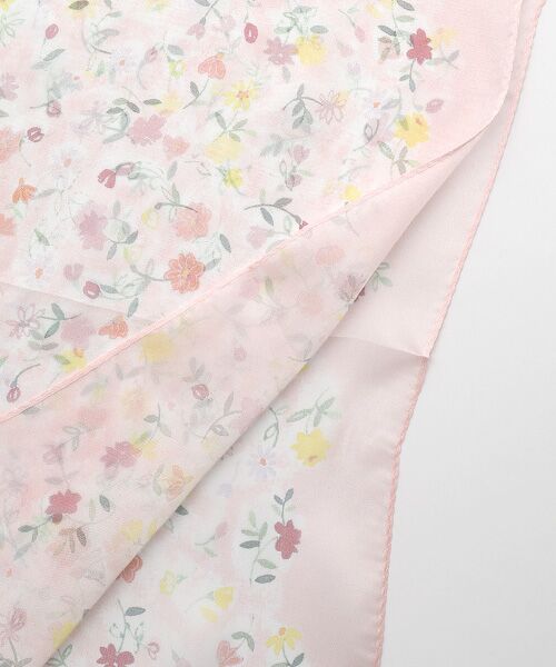 MOONBAT / ムーンバット マフラー・ショール・スヌード・ストール | ネックアイテム  シルクシフォン フローラル ロングスカーフ 35×150cm | 詳細1