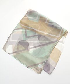 MOONBAT / ムーンバット マフラー・ショール・スヌード・ストール | ネックアイテム  シルクシフォン ビッグロゴ ロングスカーフ 35×150cm