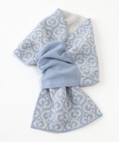 MOONBAT / ムーンバット マフラー・ショール・スヌード・ストール | カシミヤ100％ ジャガードプチマフラー リバーシブル