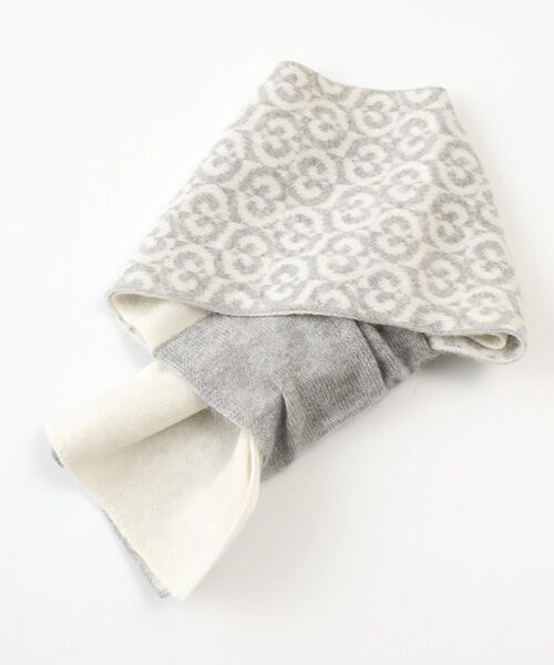 MOONBAT / ムーンバット マフラー・ショール・スヌード・ストール | カシミヤ100％ ジャガードプチマフラー リバーシブル | 詳細1