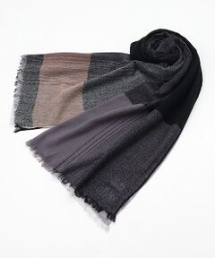 MOONBAT / ムーンバット マフラー・ショール・スヌード・ストール | カシミヤ100％ オンブレー チェック ストール 