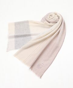 MOONBAT / ムーンバット マフラー・ショール・スヌード・ストール | カシミヤ100％ オンブレー チェック ストール 