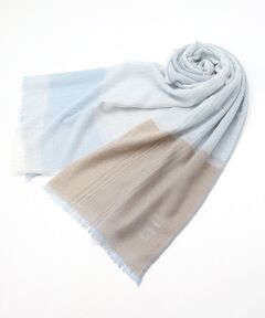 MOONBAT / ムーンバット マフラー・ショール・スヌード・ストール | カシミヤ100％ オンブレー チェック ストール 