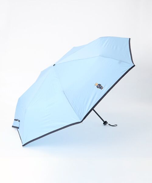 MOONBAT / ムーンバット 傘 | 雨傘 折りたたみ傘 ポロ ラルフ ローレン（POLO RALPH LAUREN）紳士 ベア ロゴプリント（サックスブルー）