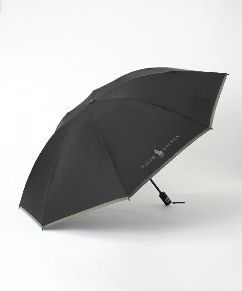 MOONBAT / ムーンバット 傘 | 雨傘 折りたたみ傘 ポロ ラルフ ローレン（POLO RALPH LAUREN）紳士 ベア ロゴプリント 自動開閉（ブラック）