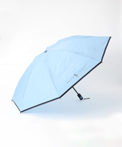 MOONBAT / ムーンバット 傘 | 雨傘 折りたたみ傘 ポロ ラルフ ローレン（POLO RALPH LAUREN）紳士 ベア ロゴプリント 自動開閉（サックスブルー）