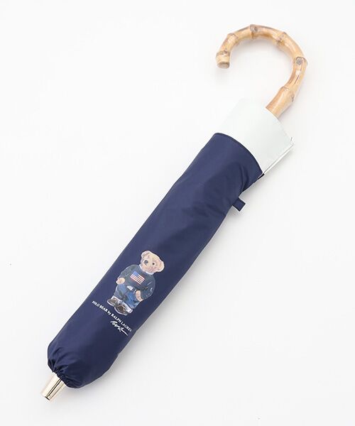 MOONBAT / ムーンバット 傘 | 【WEB限定/遮光率100%/遮熱/UV】POLO RALPH LAUREN（ポロ ラルフローレン）晴雨兼用日傘 ポロベア バイカラー 折りたたみ傘 楽折 | 詳細8
