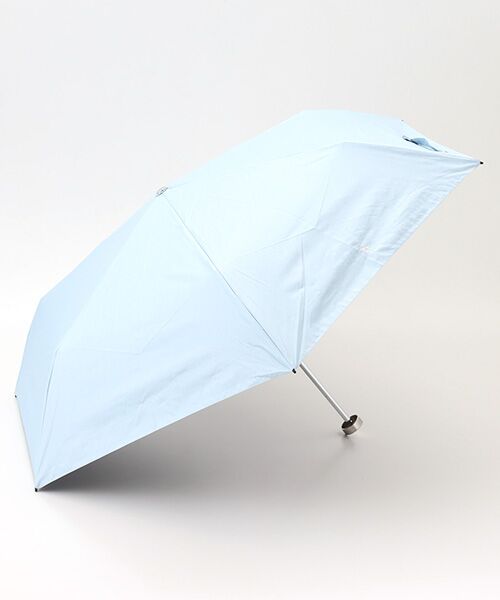 MOONBAT / ムーンバット 傘 | 【WEB限定/ 遮光率100％/遮熱/UV】POLO RALPH LAUREN（ポロ ラルフローレン）晴雨兼用日傘 ワンポイント ポロポニー シャンブレー 無地 折りたたみ傘 （ペールスカイ）