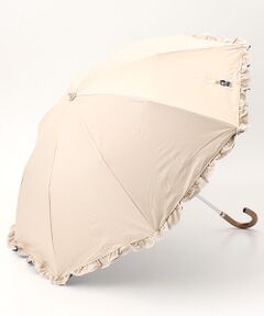 MOONBAT / ムーンバット 傘 | 【WEB限定/遮光率100%/遮熱/UV】POLO RALPH LAUREN（ポロ ラルフローレン）晴雨兼用日傘 ワンポイント ポロベア刺繍 フリル 折りたたみ傘 長折タイプ