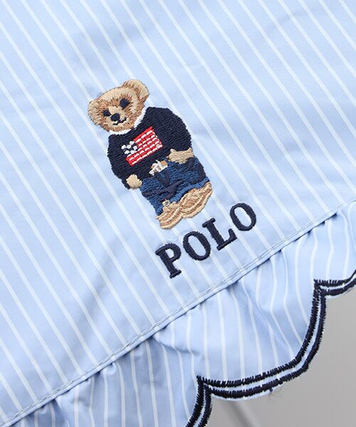 MOONBAT / ムーンバット 傘 | 【WEB限定/遮光率100%/遮熱/UV】POLO RALPH LAUREN（ポロ ラルフローレン）晴雨兼用日傘 ワンポイント ポロベア刺繍 フリル 折りたたみ傘 長折タイプ | 詳細7