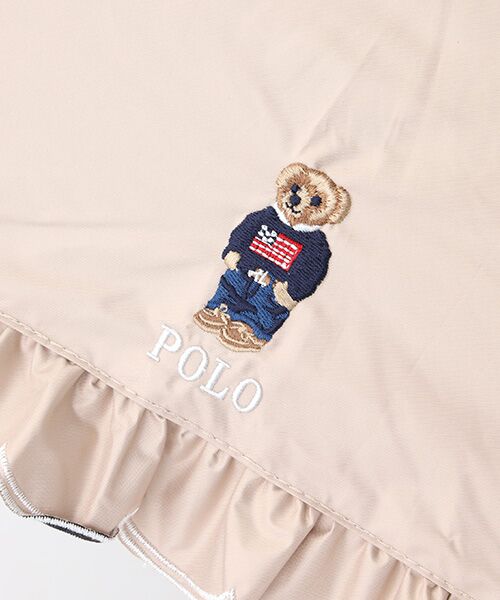MOONBAT / ムーンバット 傘 | 【WEB限定/遮光率100%/遮熱/UV】POLO RALPH LAUREN（ポロ ラルフローレン）晴雨兼用日傘 ワンポイント ポロベア刺繍 フリル 長傘 | 詳細5
