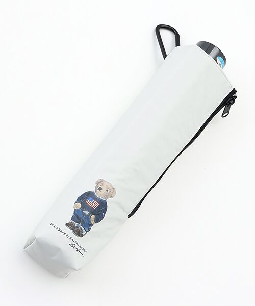 MOONBAT / ムーンバット 傘 | 【WEB限定/遮光率100%/遮熱/UV/耐風】POLO RALPH LAUREN（ポロ ラルフローレン）晴雨兼用日傘 ポロベア 無地 折りたたみ傘 | 詳細3