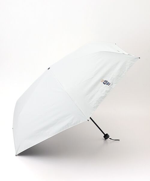 MOONBAT / ムーンバット 傘 | 【WEB限定/遮光率100%/遮熱/UV/耐風】POLO RALPH LAUREN（ポロ ラルフローレン）晴雨兼用日傘 ポロベア 無地 折りたたみ傘（オフホワイト）
