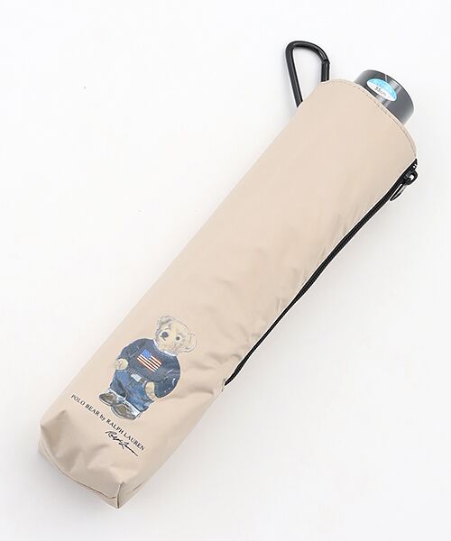 MOONBAT / ムーンバット 傘 | 【WEB限定/遮光率100%/遮熱/UV/耐風】POLO RALPH LAUREN（ポロ ラルフローレン）晴雨兼用日傘 ポロベア 無地 折りたたみ傘 | 詳細5
