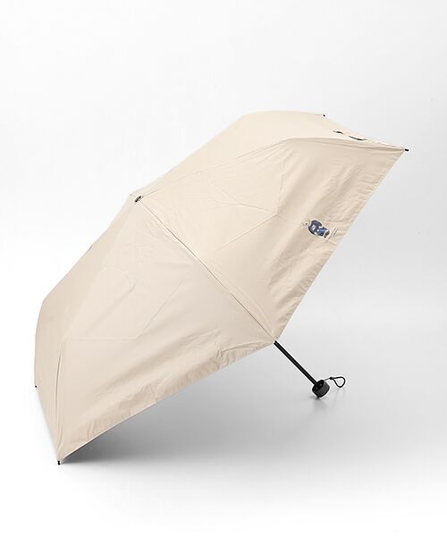 MOONBAT / ムーンバット 傘 | 【WEB限定/遮光率100%/遮熱/UV/耐風】POLO RALPH LAUREN（ポロ ラルフローレン）晴雨兼用日傘 ポロベア 無地 折りたたみ傘（ベージュ）