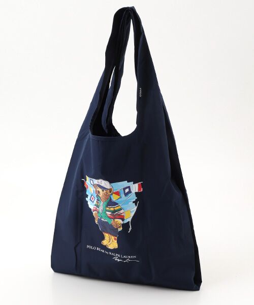 MOONBAT / ムーンバット 傘 |  SEASON BEAR ポロベア ポケッタブル レインバッグ 無地（ネイビーブルー）