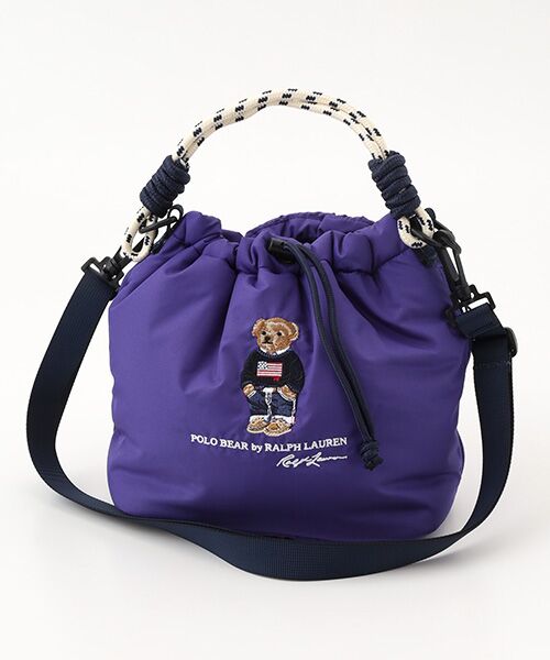 MOONBAT / ムーンバット 傘 |  FLAG BEAR ポロベア ショルダー レインバッグ 無地 刺繍 傘袋 | 詳細1