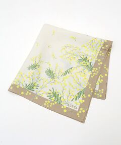 MOONBAT / ムーンバット バンダナ・スカーフ | 【シルク100%】ミモザ シルクプリントスカーフ 65cm×65cm