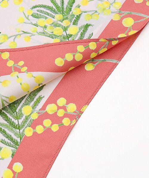 MOONBAT / ムーンバット バンダナ・スカーフ | 【シルク100%】ミモザ シルクプリントスカーフ 65cm×65cm | 詳細3