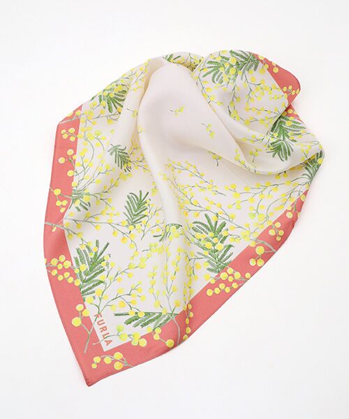 MOONBAT / ムーンバット バンダナ・スカーフ | 【シルク100%】ミモザ シルクプリントスカーフ 65cm×65cm | 詳細5