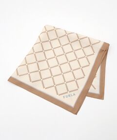 MOONBAT / ムーンバット バンダナ・スカーフ | 【シルク100%】ダイアゴナルチェック 格子柄 シルクプリントスカーフ 58cm×58cm