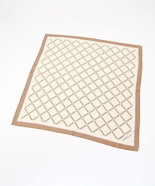 MOONBAT / ムーンバット バンダナ・スカーフ | 【シルク100%】ダイアゴナルチェック 格子柄 シルクプリントスカーフ 58cm×58cm | 詳細1