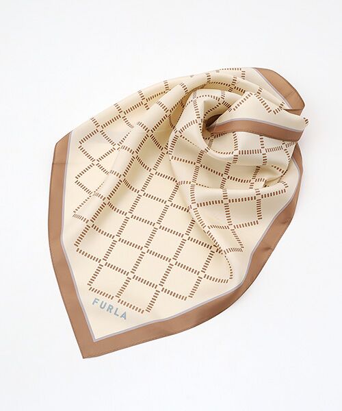 MOONBAT / ムーンバット バンダナ・スカーフ | 【シルク100%】ダイアゴナルチェック 格子柄 シルクプリントスカーフ 58cm×58cm | 詳細5