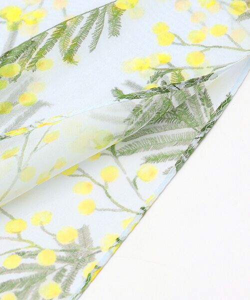 MOONBAT / ムーンバット バンダナ・スカーフ | 【シルク100%】ミモザ シルクシフォンプリントスカーフ 150cm×35cm | 詳細2