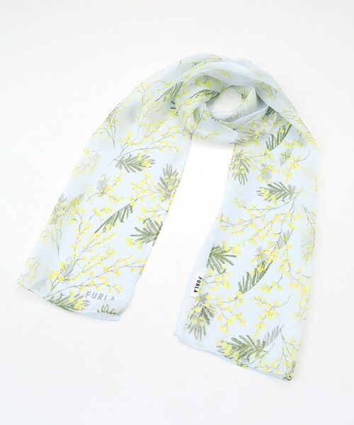 MOONBAT / ムーンバット バンダナ・スカーフ | 【シルク100%】ミモザ シルクシフォンプリントスカーフ 150cm×35cm | 詳細5