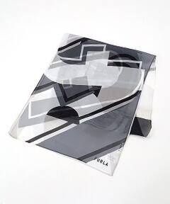 MOONBAT / ムーンバット バンダナ・スカーフ | 【シルク100%】アーチロゴ 幾何学柄 シルクシフォンプリントスカーフ 150cm×35cm