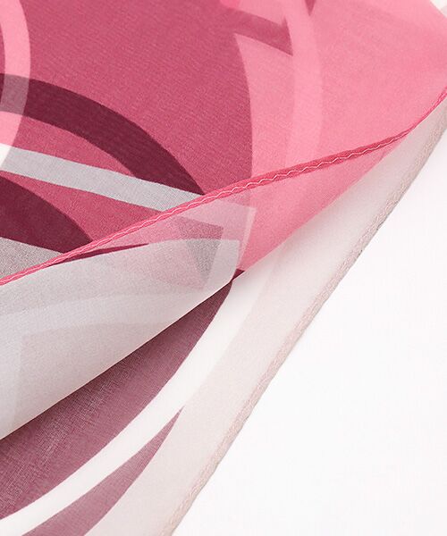 MOONBAT / ムーンバット バンダナ・スカーフ | 【シルク100%】アーチロゴ 幾何学柄 シルクシフォンプリントスカーフ 150cm×35cm | 詳細3