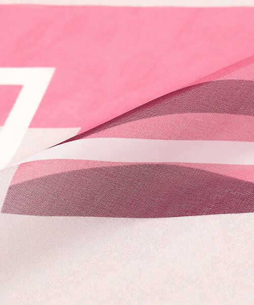 MOONBAT / ムーンバット バンダナ・スカーフ | 【シルク100%】アーチロゴ 幾何学柄 シルクシフォンプリントスカーフ 150cm×35cm | 詳細4