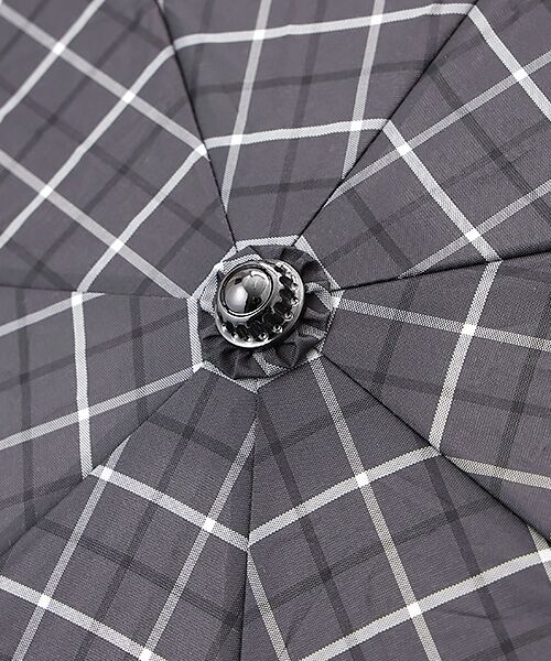 MOONBAT / ムーンバット 傘 | 【折りたたみ雨傘】ロゴ刺繍 メンズ チェック柄 折り畳み傘 60cm | 詳細1