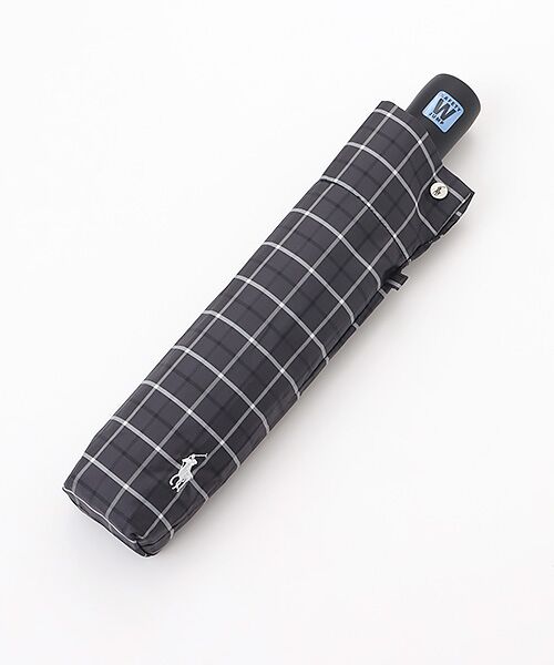 MOONBAT / ムーンバット 傘 | 【自動開閉式折りたたみ雨傘】ロゴ刺繍  メンズ ワンタッチ チェック柄 60cm | 詳細1