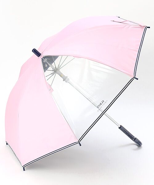 MOONBAT / ムーンバット 傘 | 【晴雨兼用日傘】ストライプグログラン 通学用子供傘 一級遮光99.99% 遮熱 UV 晴雨兼用（ペールピンク）