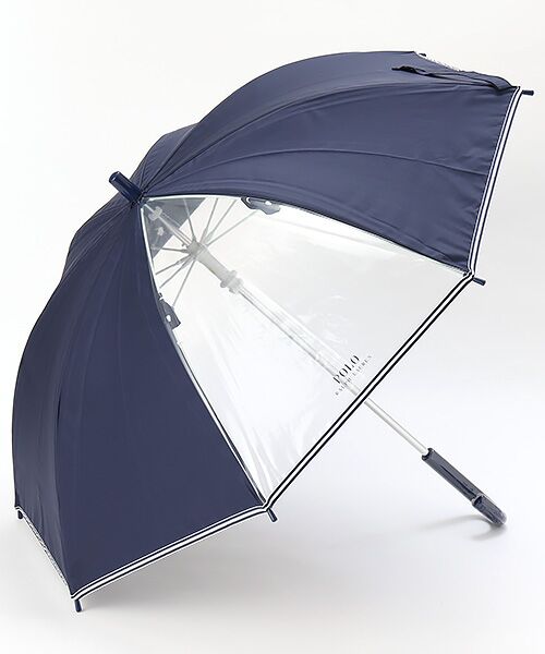 MOONBAT / ムーンバット 傘 | 【晴雨兼用日傘】ストライプグログラン 通学用子供傘 一級遮光99.99% 遮熱 UV 晴雨兼用（ディープブルー）