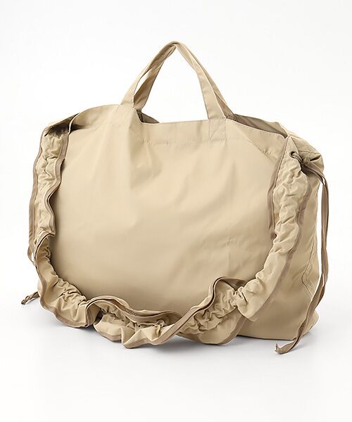 MOONBAT / ムーンバット トートバッグ | 3WAYフリルバッグ（ベージュ）